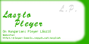 laszlo pleyer business card